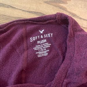 American eagle soft sexy maroon shirt large